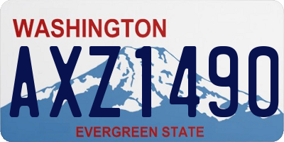 WA license plate AXZ1490