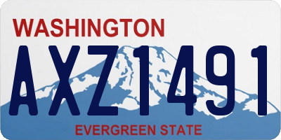 WA license plate AXZ1491