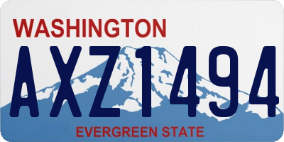 WA license plate AXZ1494