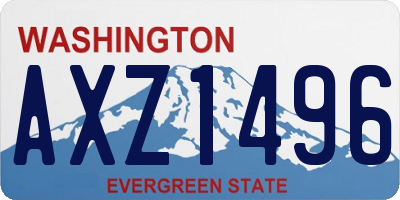 WA license plate AXZ1496