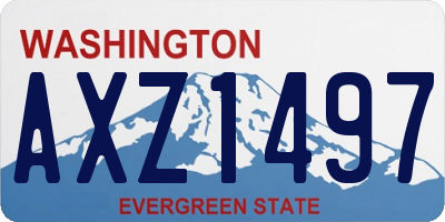 WA license plate AXZ1497