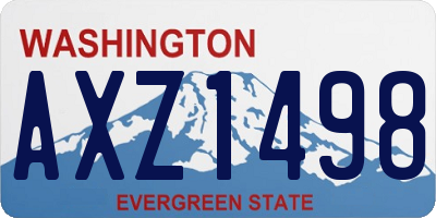 WA license plate AXZ1498