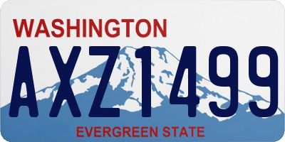 WA license plate AXZ1499