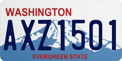 WA license plate AXZ1501
