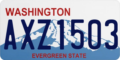 WA license plate AXZ1503