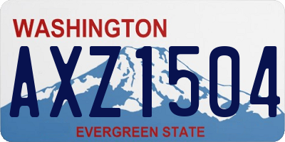 WA license plate AXZ1504