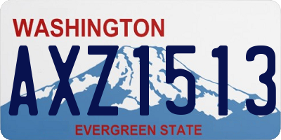 WA license plate AXZ1513