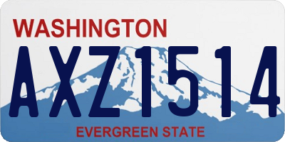 WA license plate AXZ1514