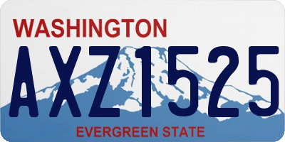 WA license plate AXZ1525
