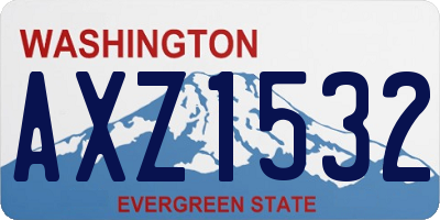 WA license plate AXZ1532
