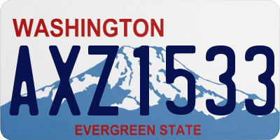 WA license plate AXZ1533