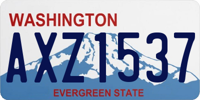 WA license plate AXZ1537