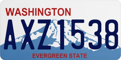 WA license plate AXZ1538
