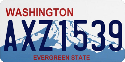 WA license plate AXZ1539