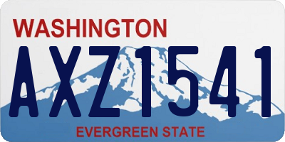 WA license plate AXZ1541