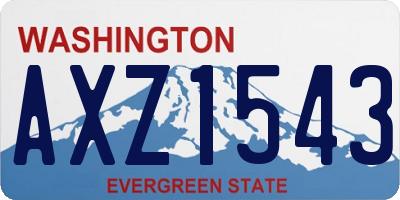 WA license plate AXZ1543