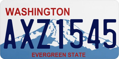 WA license plate AXZ1545