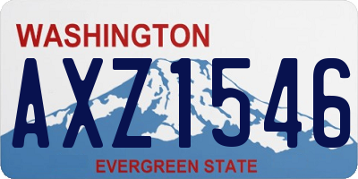 WA license plate AXZ1546