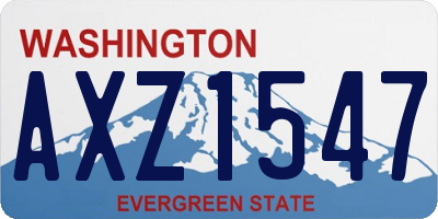 WA license plate AXZ1547