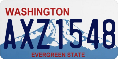 WA license plate AXZ1548