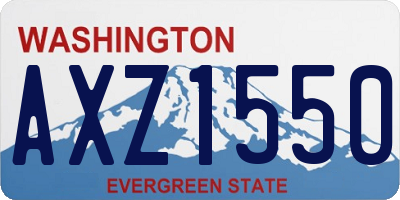 WA license plate AXZ1550