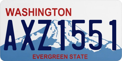 WA license plate AXZ1551