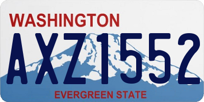 WA license plate AXZ1552