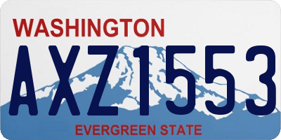 WA license plate AXZ1553