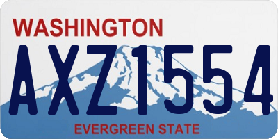 WA license plate AXZ1554