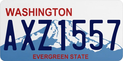 WA license plate AXZ1557