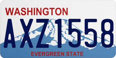 WA license plate AXZ1558