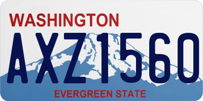 WA license plate AXZ1560