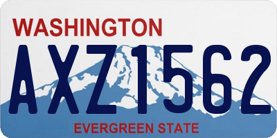 WA license plate AXZ1562