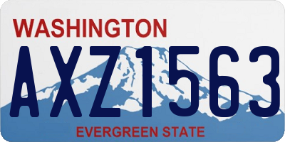 WA license plate AXZ1563