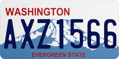 WA license plate AXZ1566