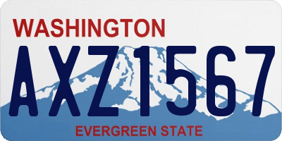 WA license plate AXZ1567