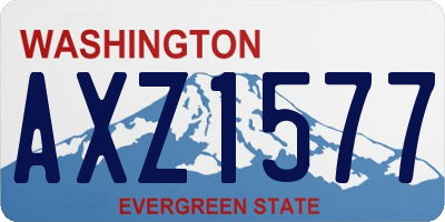 WA license plate AXZ1577