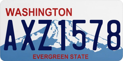 WA license plate AXZ1578