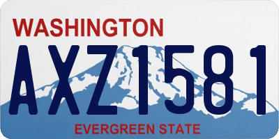 WA license plate AXZ1581
