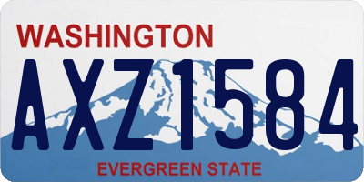 WA license plate AXZ1584