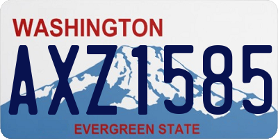 WA license plate AXZ1585
