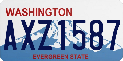 WA license plate AXZ1587
