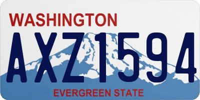WA license plate AXZ1594