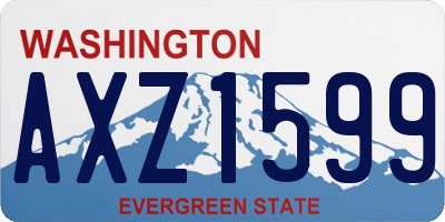 WA license plate AXZ1599