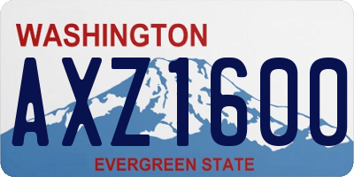 WA license plate AXZ1600