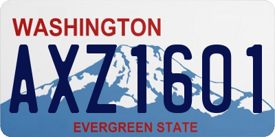 WA license plate AXZ1601