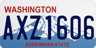 WA license plate AXZ1606