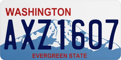 WA license plate AXZ1607