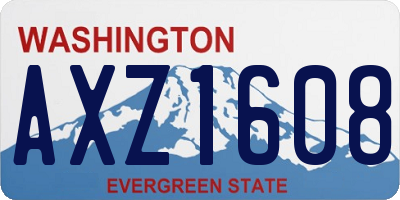 WA license plate AXZ1608
