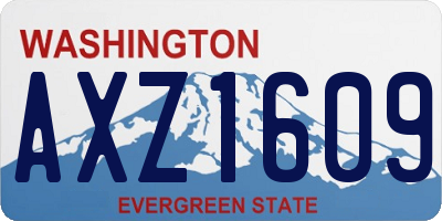 WA license plate AXZ1609